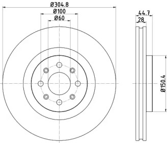HELLA PAGID 8dd355120951 -  Тормозной диск